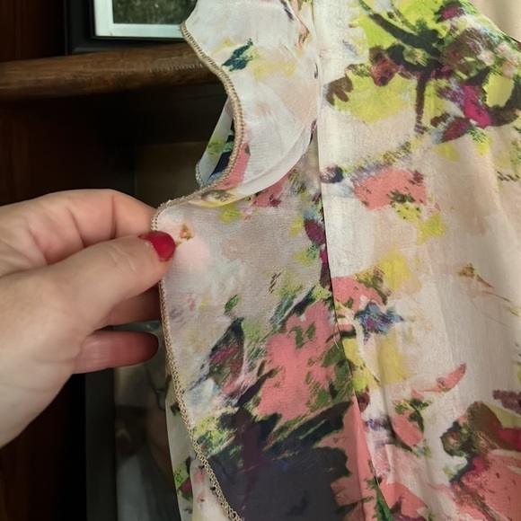 SPEECHLESS Watercolor Sleeveless Lined Elasticized Waist Dress, Sz Medium, GUC. - Picture 4 of 8